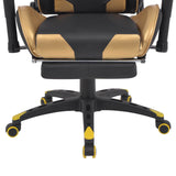 Gaming Chair Gold 70 x 71 x 136 cm Artificial Leather - Front View