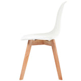 Dining Chairs 2 pcs White Plastic - Top-Down View