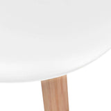 Dining Chairs 2 pcs White Plastic - 45-Degree Angle