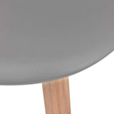 Dining Chairs 4 pcs Grey Plastic - 45-Degree Angle