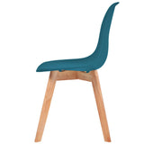 Dining Chairs 4 pcs Turquoise Plastic - Top-Down View