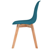 Dining Chairs 6 pcs Turquoise Plastic - Top-Down View