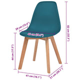 Dining Chairs 6 pcs Turquoise Plastic
