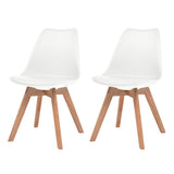 Dining Chairs 2 pcs White Plastic