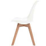 Dining Chairs 2 pcs White Plastic - Top-Down View