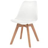 Dining Chairs 4 pcs White Plastic