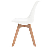 Dining Chairs 4 pcs White Plastic