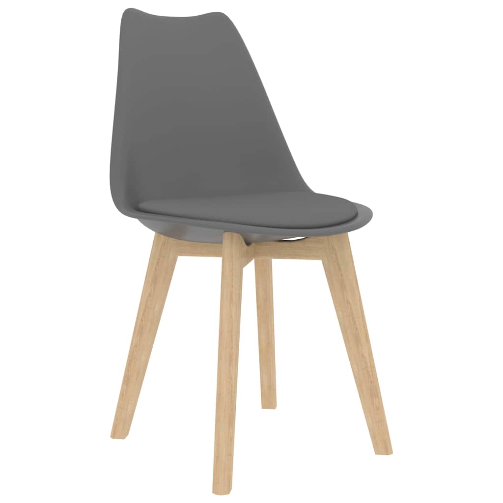 Dining Chairs 2 pcs Grey Plastic