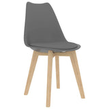 Dining Chairs 2 pcs Grey Plastic