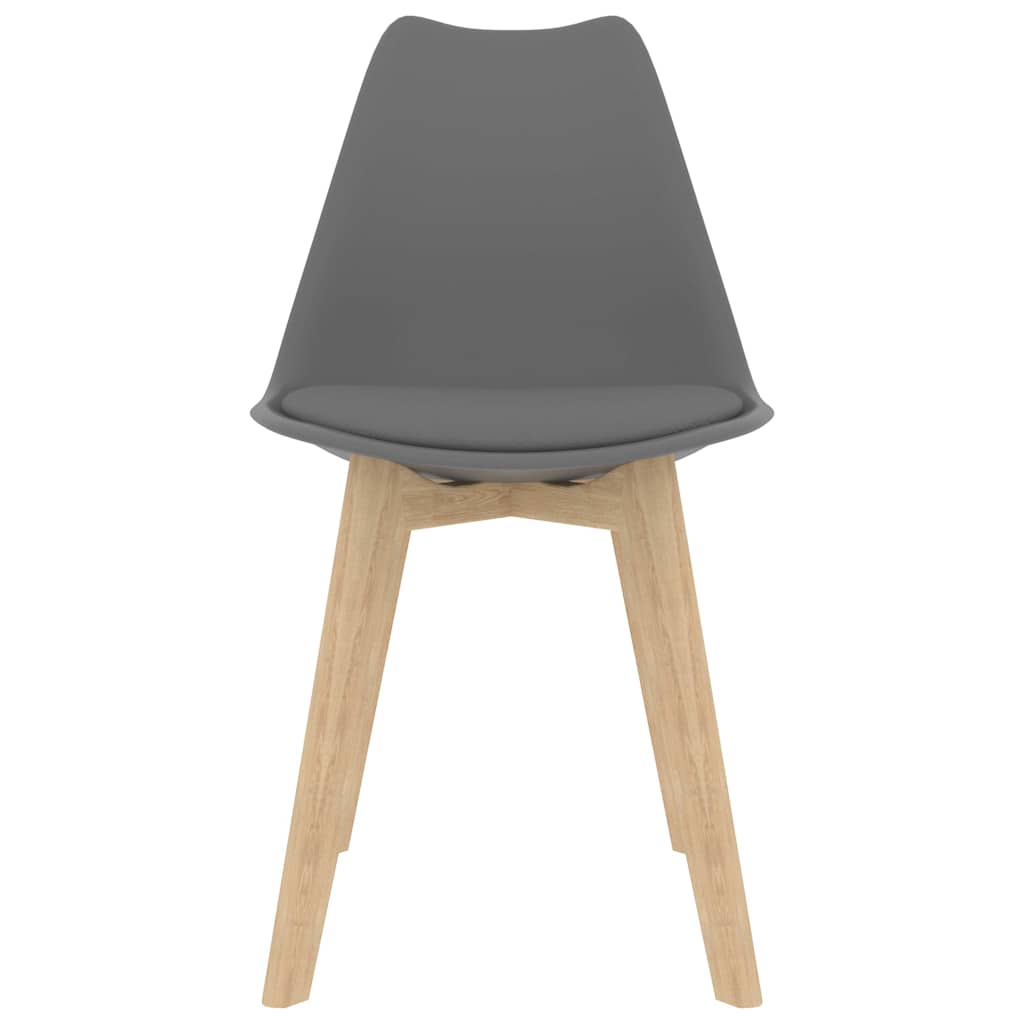 Dining Chairs 2 pcs Grey Plastic