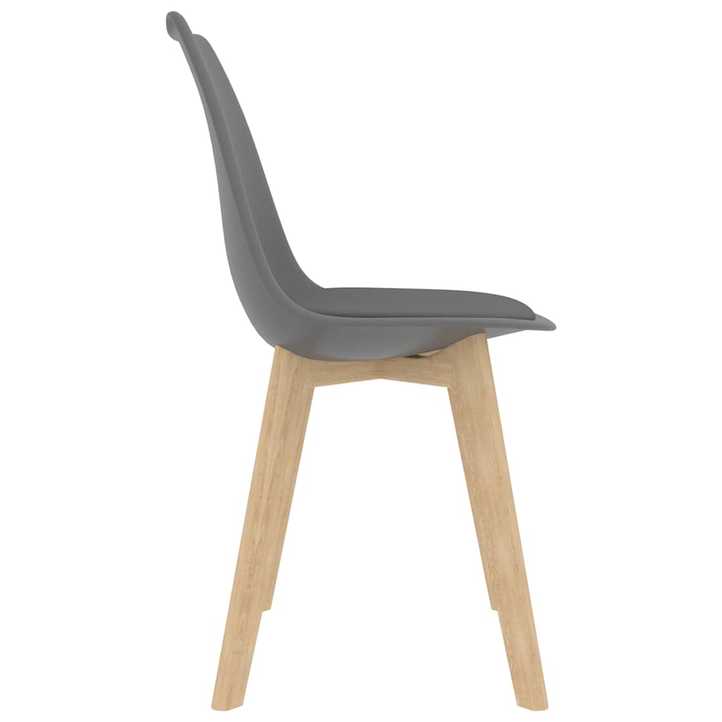 Dining Chairs 2 pcs Grey Plastic