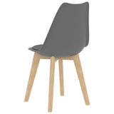 Dining Chairs 2 pcs Grey Plastic