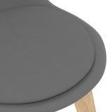 Dining Chairs 2 pcs Grey Plastic