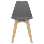 Dining Chairs 4 pcs Grey Plastic