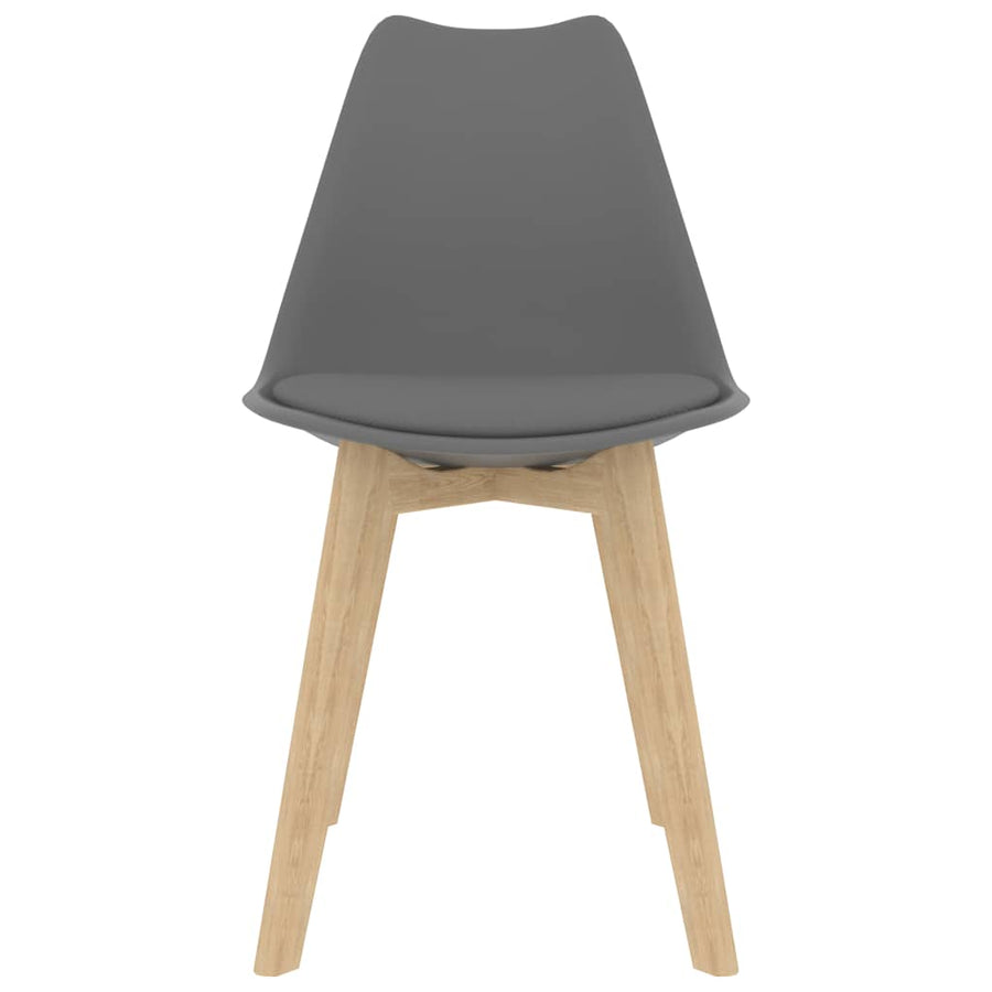 Dining Chairs 4 pcs Grey Plastic