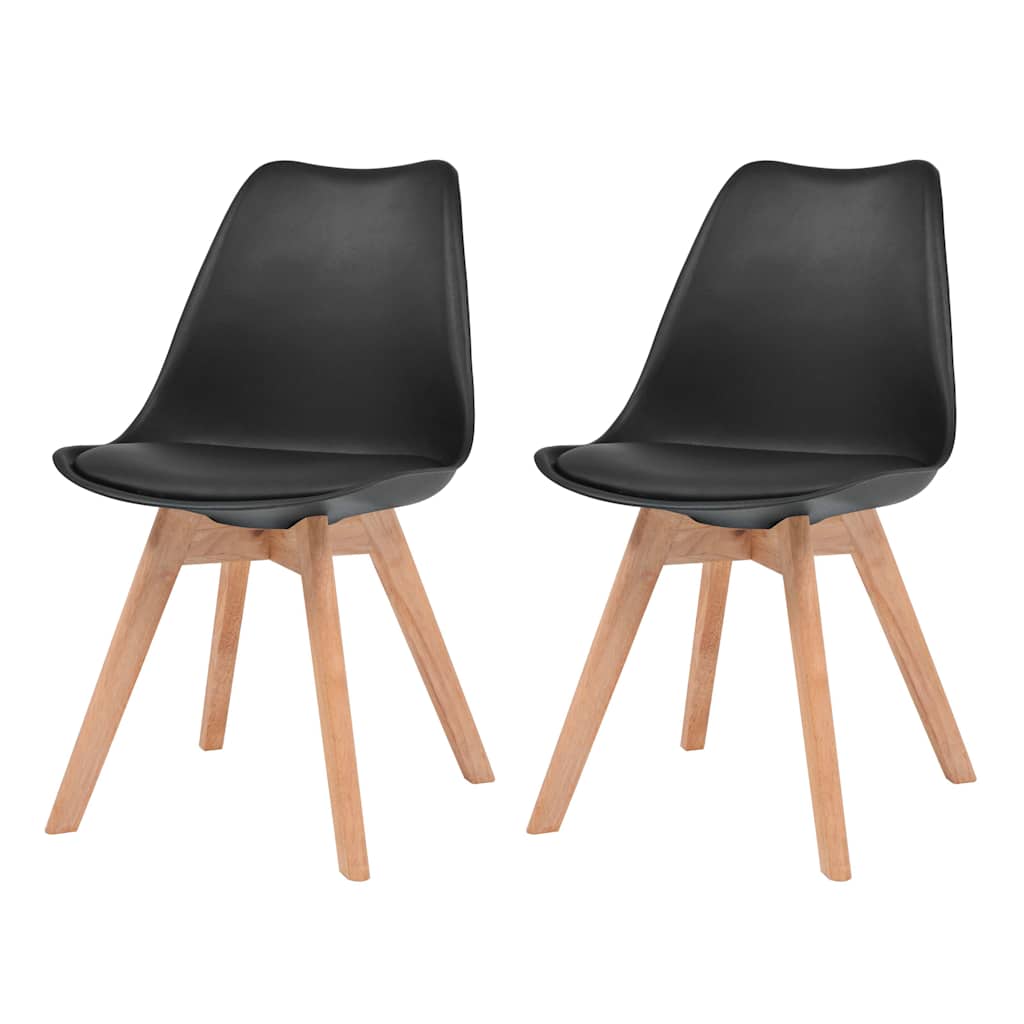 Dining Chairs 2 pcs Black Plastic
