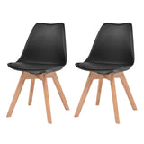 Dining Chairs 2 pcs Black Plastic