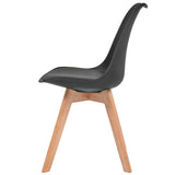 Dining Chairs 2 pcs Black Plastic - Top-Down View