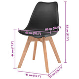 Dining Chairs 2 pcs Black Plastic