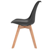 Dining Chairs 4 pcs Black Plastic