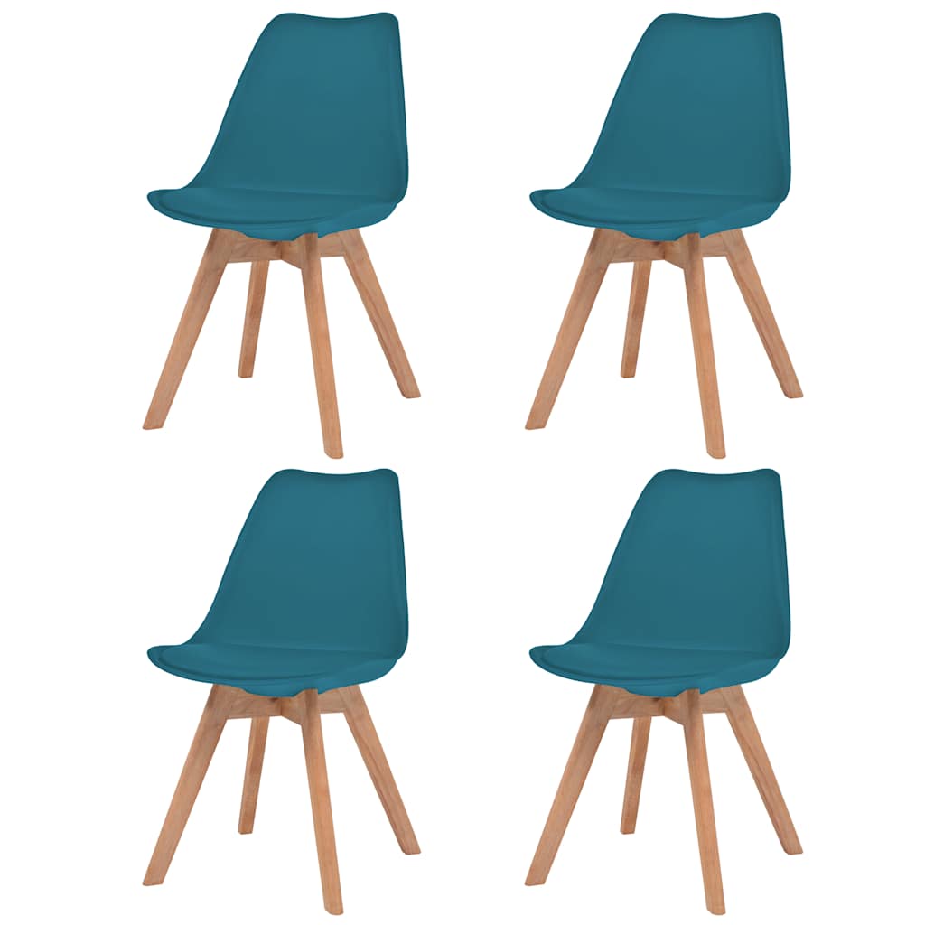 Dining Chairs 4 pcs Turquoise Plastic