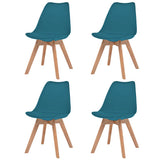 Dining Chairs 4 pcs Turquoise Plastic