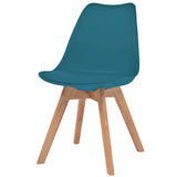 Dining Chairs 4 pcs Turquoise Plastic