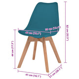 Dining Chairs 4 pcs Turquoise Plastic
