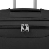 3 Piece Soft Case Trolley Set Black - 45-Degree Angle