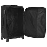 3 Piece Soft Case Trolley Set Black - Rear View