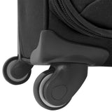 3 Piece Soft Case Trolley Set Black - Low Angle
