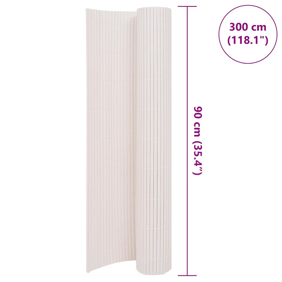 Double-Sided Garden Fence 90x300 cm White
