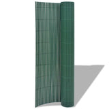 Double-Sided Garden Fence PVC 90x300 cm Green - Front View