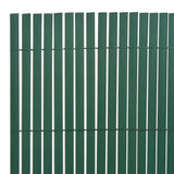 Double-Sided Garden Fence PVC 90x300 cm Green - Side View