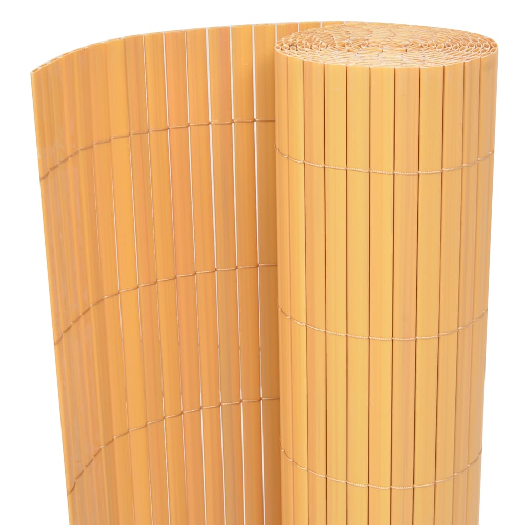 Double-Sided Garden Fence PVC 90x300 cm Yellow