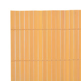 Double-Sided Garden Fence PVC 90x300 cm Yellow - Side View