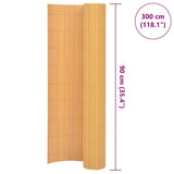 Double-Sided Garden Fence PVC 90x300 cm Yellow