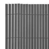 Double-Sided Garden Fence PVC 90x300 cm Grey