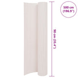 Double-Sided Garden Fence 90x500 cm White - Rear View