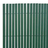 Double-Sided Garden Fence PVC 90x500 cm Green - Side View