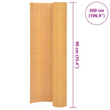 Double-Sided Garden Fence PVC 90x500 cm Yellow - Rear View