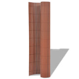 Garden Fence Brown 150 x 300 cm PVC - Front View