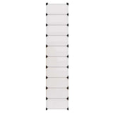 Interlocking Shoe Organiser with 10 Compartments White - Top-Down View