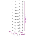 Interlocking Shoe Organiser with 10 Compartments White - Close-Up Angle