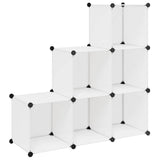 Storage Cube Organiser with 6 Compartments White