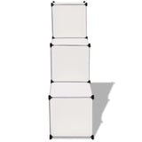 Storage Cube Organiser with 6 Compartments White - Side View