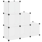 Storage Cube Organiser with 6 Compartments White