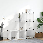 Storage Cube Organiser with 6 Compartments White