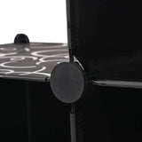 Storage Cube Organiser with 6 Compartments Black - Rear View