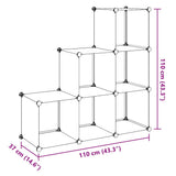 Storage Cube Organiser with 6 Compartments Black